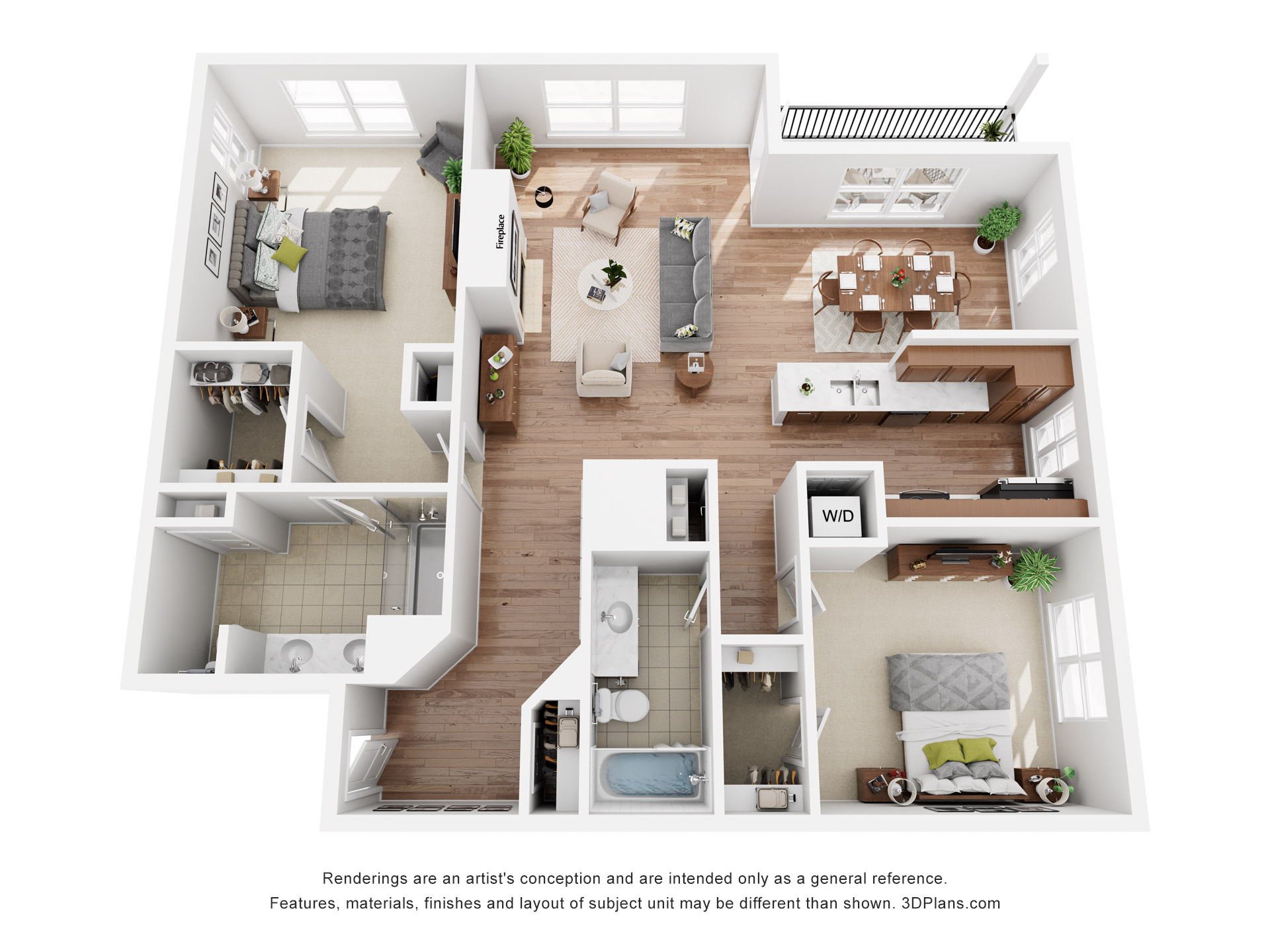 CLK Langdon - 3D Floor Plan